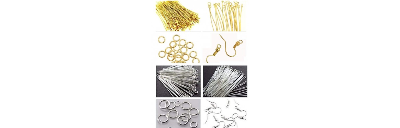 Jewelry Maker's Delight" 25 Piece Metal Accessories Kit in Golden Color